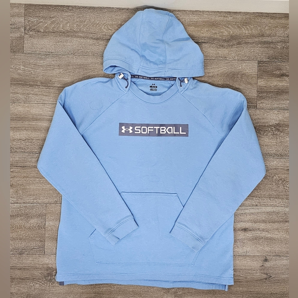 Women's Under Armour Carolina Blue "Softball" Hoodie-Size Medium - Picture 3 of 6